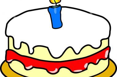 Un an. Un gâteau d'anniversaire avec une bougie.