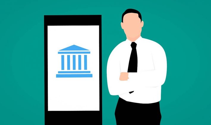 C’est quoi un compte bancaire . Un smartphone avec une apllication de portable.